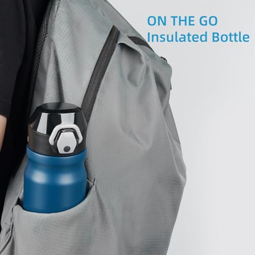 Image of Konokyo 18 oz Insulated Stainless Steel Sports Water Bottle with Straw Lid