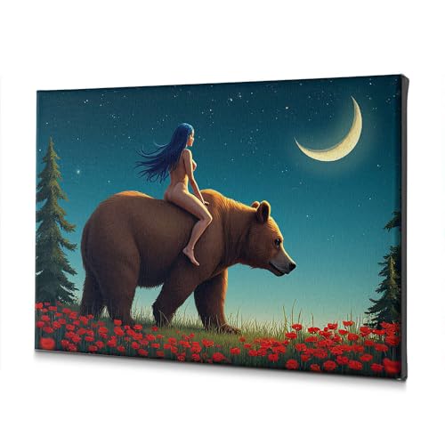 A Woman Rides A Bear Rompez la Monotonie d'une Chambre Standard 30x40cm