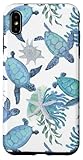 Custodia per iPhone XS Max Tartaruga marina e barriera corallina blu Oceano