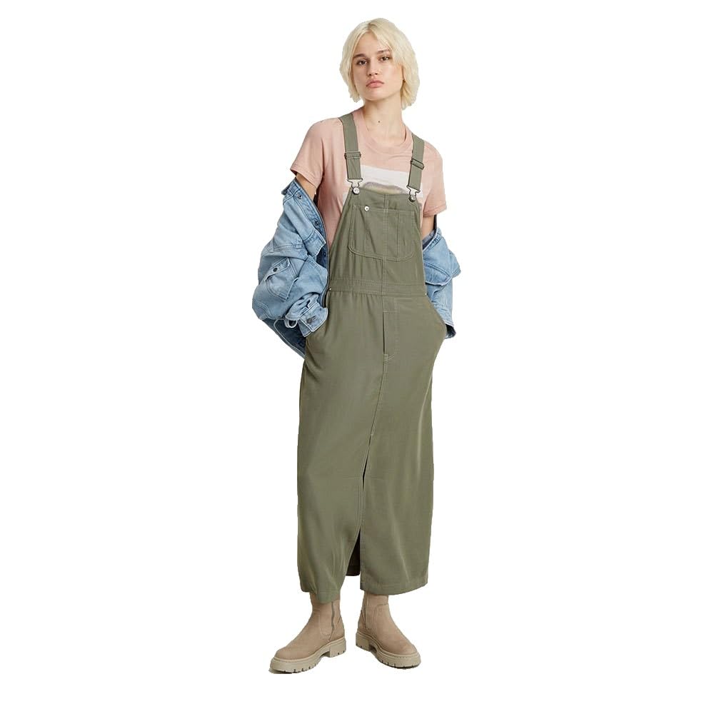G-Star Women's Green (Shamrock D24620-D522-2199) Dungaree Dress Xl