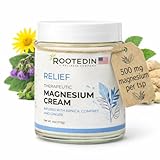 Rooted In Relief Magnesium Cream – 500mg Magnesium Chloride per Teaspoon –...