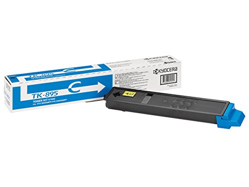 Kyocera TK-895C Toner Cyan 1T02K0CNL0. Toner Drucker kompatibel für FS-C8020MFP, FS-C8025MFP, FS-C8520MFP, FS-C8525MFP. Original Tonerkartusche für bis zu 6000 Seiten