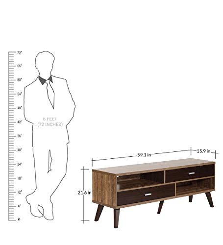 Image of Mintwud by Pepperfry - Mokuzai Wide TV Unit Cabinet in Oak Finish