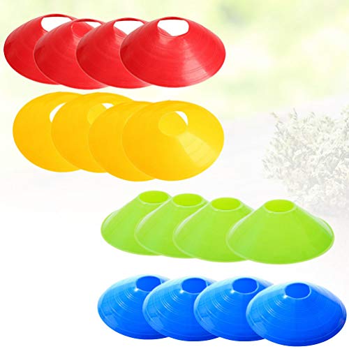 40 peças de cones de disco de futebol Besportble para treinamento de agilidade, futebol, crianças, m