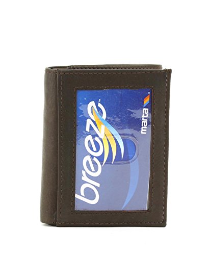 Leather Impressions Trifold Wallet For Men - Top Grain leather Mens Wallet with 12 card slots, a zipper,1 ID Window & 2 cash slots - Precisely stitched Men's Wallet with a Gift box (Brown)