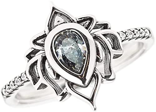 For Daughter No Mud No Lotus Ring, 925 Silver Lotus Flower Yoga Ring, High Polish Tarnish Resistant Zircon Inlaid Ring, Jewelry Gifts for For Mom Daughter