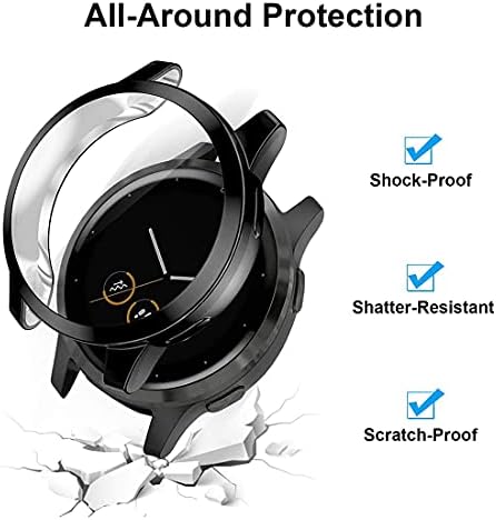 Bexido Case Screen Protector Compatible with Garmin Vivoactive 4S/Venu 2S 40mm, [3 Pack] All-Around TPU Protective Case Cover Soft Bumper Shell for Vivoactive 4S/Venu 2S(Not for Vivoactiv 4/Venu 2)