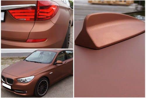 Image of CVANU Air Release Brown Matte Chrome Metallic Car Vinyl Vehicle Wrap CV-15 12''x100''inch