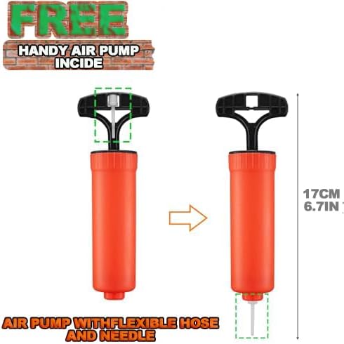 Mini Basketballs Orange 2 Pack 5" Set with Pump Needle Durable Material for Mini Hoop 3+ Years Toddlers Kids Teenagers for Pool Indoors Outdoors