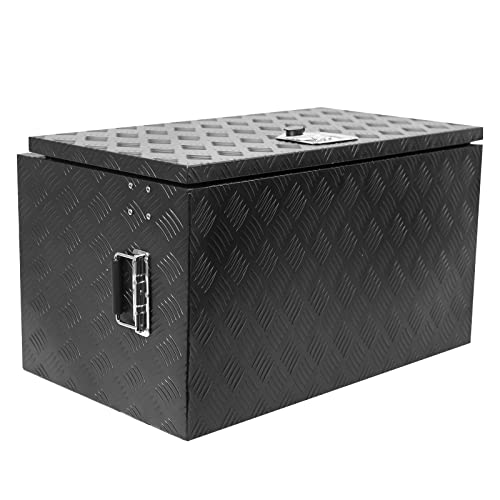 Merxeng 24 Inch Heavy Duty Aluminum Diamond Plate Tool Box Chest Box Pick Up Truck Bed Rv Trailer Toolbox Underbody Box Storage Lockable Organizer With Side Handle And Lock Keys #TOP1
