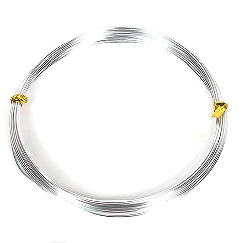 COYOUCO Aluminum Wire 6 Colors Colored Aluminum Wire,1.5Mm Diameter 5M Long,Craft Wire Thin Hobby Wire for Art Colored Beading Wire,Silver