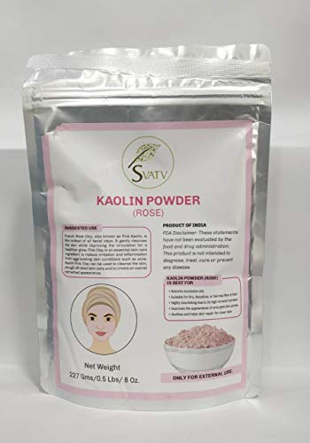 SVATV II Kaolien Clay Rose II zachte klei voor huid en haar II 227g