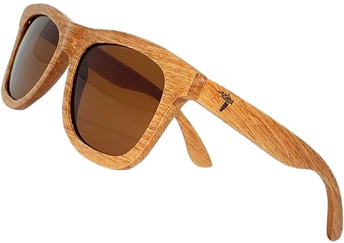 Image of Wood Sunglasses | Polarized | Vintage Wooden Frame | 100% UVA /UVB Protection | Bamboo Case | Men Women