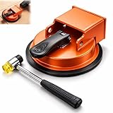 WRSFXV Floor Gap Fixer Tool, Heavy-Duty Laminate Flooring Tools for Wood and Vinyl Planks, Carbon Steel Floor Suction Cup Tool with Rubber Pad, Adjustable Height Setter Close Unsightly Seams (1PC)