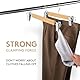 10 Stück 34cm Natürliche Kleiderbügel aus Holz, Robust Kleiderbügel Hosenbügel Aufhänger für Hosen Shorts Rock Socken Unterwäsche, mit rutschfest Clips und Drehbar Haken