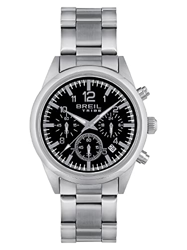 Breil, Herrenuhr Yukon Kollektion, Chronograph für Herren im Sportlichen Vintage-Design, 40 mm Satiniertes Stahlgehäuse, PE 902 Uhrwerk, Wasserdicht bis 5 Atm Cover