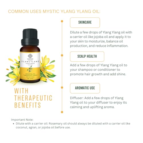 Image of Ylang Ylang Essential Oil - Therapeutic Grade For Skin & Hair Care & Aromatherapy- 15Ml