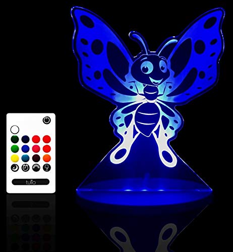 TULIO Dream Lights Night Light - Best Color Changing Kids Table Lamp for Boys/Girls, Remote Control, USB Power, 12 Colors for Bedroom or Décor