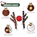 ovsor 2 Sets Christmas Reindeer Car Kit - Antlers & Nose for Car Decorations, Sturdy Rudolph Reindeer with LED, Jingle Bells, Christmas Reindeer Kits for Any Vehicle Decorations (Brown, Black-Brown)
