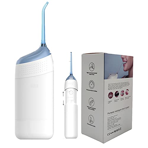 Jomocare Water Floss for Teeth Portable Oral Irrigator 120psi Water Pick Teeth Cleaner for Travel (Blue) (WP-J20-01)
