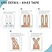 Kinesiology Tape for Knee 12 Pack, Precut Knee Tape for Muscle & Joints, Athletic Sports Tape for Knee Support, Latex Free and Water Resistant, Skin