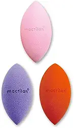 Esponja de Maquiagem Macrilan Quibe EP24 - Acabamento Impecável, Cresce na Água, Cores Sortidas