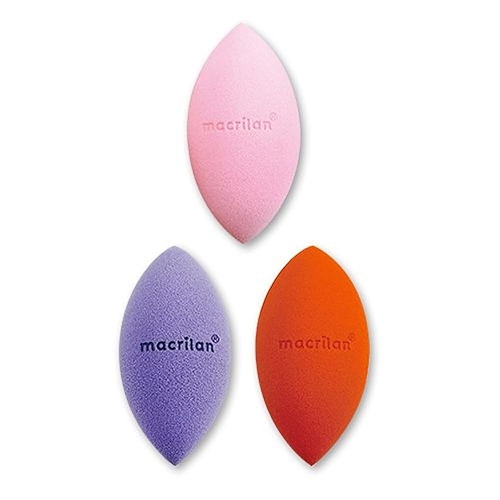 Esponja de Maquiagem Macrilan Quibe EP24 - Acabamento Impecável, Cresce na Água, Cores Sor...