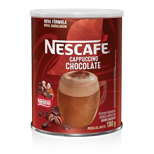 Café Solúvel Nescafé Cappuccino Dois Frades Lata 180g Café Solúvel Nescafé Cappuccino Dois Frades Lata 180g