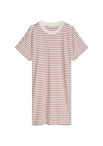 Marc OPolo Denim Damen Jerseykleid aus Bio-Baumwolle gestreift Mehrfarbig (Dark Red Multi 01) S