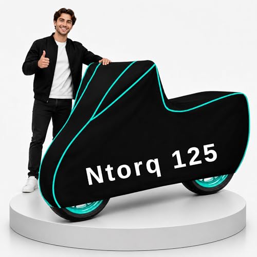 Image of My NEW Covers 100% Water Resistance Ntorq 125 Scooty Cover | Taffeta Body Cover for Rain & Sun | UV Protection, Dustproof, Scratch Resistant, Windproof, Heat Resistant, Vehicle Specific Fit
