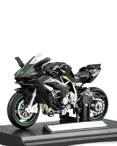 Image of MittiJoy H2R Bike, Bike Toy for Different Ages, 1:18 Scale Black Motorcycle Model Collectible, Featuring Detailed Design and Craftsmanship, Perfect for Display and Collection Enthusiasts