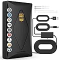 2026 TV Antenna Indoor Antenna for Smart TV, 2200+ Miles Long Range Reception tv Antenna with Amplifier Signal Booster for Local Channels, Clear Reception for 4K 1080p HD All TVs -38FT Coax Cable