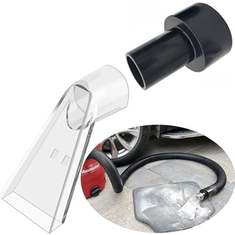 Happy Tree See-Through Extracting Accessory with 2-1/2" Reducer for Upholstery & Carpet Cleaning & Auto Detailing, Shop Vac Extractor Attachment for 10-20 Gallon Wet/Dry Vacuum Cleaners Cover