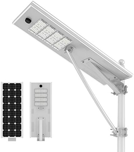 TENKOO 50Watts Solar Street Lights Outdoor 26400mAH Lithium Battery Ultra Bright, Auto On/Off by PIR Motion/Light Sensor, LED Security Street Lights Dusk to Dawn for Outdoor Area Lighting