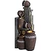 40'' Tall Garden Waterfall Fountain Outdoor/Indoor – 7-Tier Resin Fountain With LED Lights, Patio, Yard, Home Decor