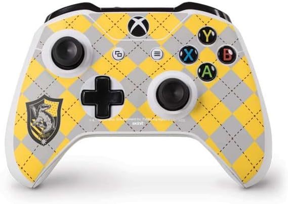 Skinit Decal Gaming Skin Compatible with Xbox One S Controller - Officially Licensed Warner Bros Hufflepuff Crest Design