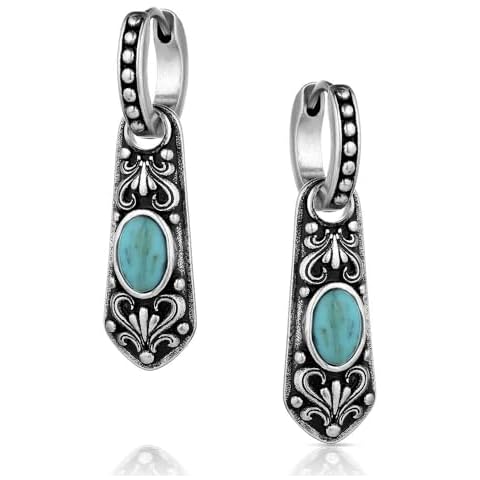 Montana Silversmiths Majestic Vintage Treasure Crafted Turquoise Latch Back Earrings Cover