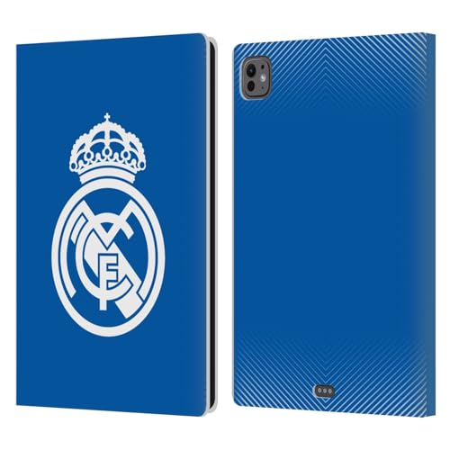 Étui portefeuille Real Madrid CF pour iPad Pro 11 M4 en cuir bleu