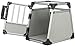 TRIXIE Hunde-Transportbox Aluminium in graphit – L: 92 × 64 × 78 cm, stabile und geräuscharme Hundebox mit abgeschrägten Seiten, Sicherheitsverschluss & rutschfester Liegematte – 39340