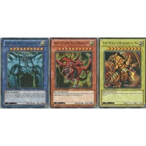 YuGiOh Legendary Collection Ultra Rare God Card Set of 3 Egyptian God Cards Slifer, Obelisk Ra (LIMITED EDITION) ULTRA RARE Version