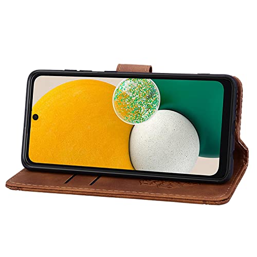 Image of Flip Case for Samsung Galaxy S21 6.2 Inch Cover, Durable PU Leather Mandala Embossed Case with Magnetic Clasp Wallet Phone Cover for Galaxy S21 6.2 inch - Brown