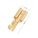 FOSHIO 100 Pack Golden Car Electrical Female Ring Terminals Wire Connectors Cable Non Insulated Terminals for Car Relays Industry Equipment