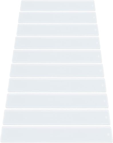 10 moldes de silicona para marcapáginas, 1.3 x 7.6 pulgadas, reutilizable, elástico, rectangular, para bricolaje, pegamento de gota de cristal, para