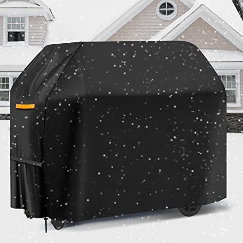 ESSORT Bâche Couverture Barbecue Imperméable, housse pour barbecue grill Corredo de la couverture, 210D Oxford Chiffon, 145 × 61 × 117 cm, Noir Cover