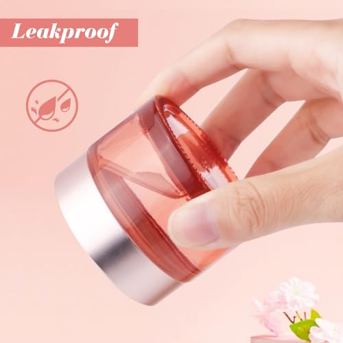 8pcs 50g/1.7oz Rose Gold Glass Cream Jars Round Lotion Bottle Refillable Empty Cosmetic Container Pot for Eye Creams,Body Scrub,Facial Mask,Ointments4