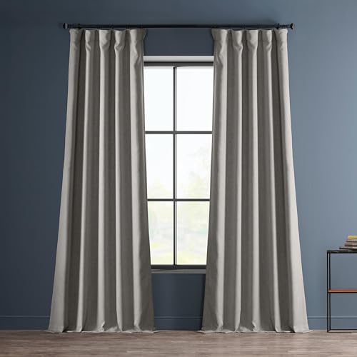 HPD Half Price Drapes Faux Linen Room Darkening Curtains