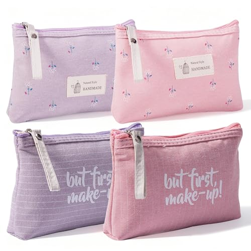 4 Piezas Pequeña Bolsa de Cosméticos, Bolsa de...