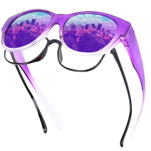 Image of GEGURI Polarized Sunglasses Fit Over Glasses for Men Women, Oversized Square Sun Glasses UV400 Protection Shades