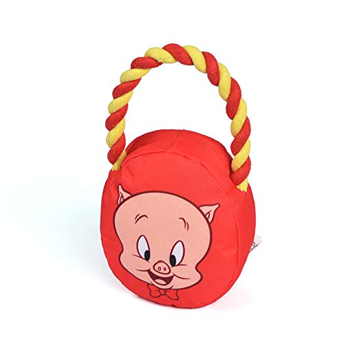 Looney Tunes for Pets Porky Pig Rope Head Stuffed Dog Toy for All Dogs | Red and Yellow Character Plush Fabric Toy for Dogs | Cute Rope Canvas Dog Toy Looney Tunes for Pets Porky Pig Rope Head Stuffed Dog Toy for All Dogs | Red and Yellow Character Plush Fabric Toy for Dogs | Cute Rope Canvas Dog Toy