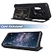 TORU CX PRO Case for Galaxy S9 Plus, with Card Holder | Slim Protective Shockproof Cover with Hidden Credit Cards Wallet Flip Slot Compartment Kickstand | Include Mirror and USB Adapter - Black